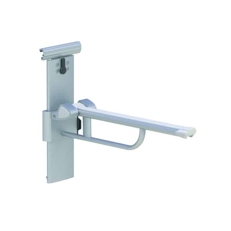 LIFT-UP ARM SUPPORT FOR HORIZONTAL TRACK, HEIGHT AND SIDEAWAYS ADJUSTABLE