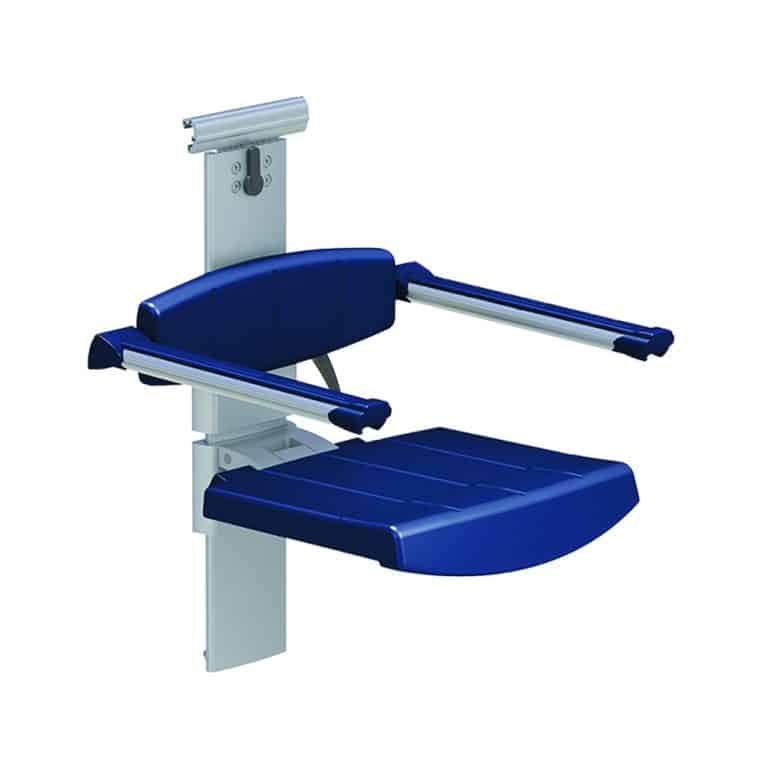 Variation #356 of SHOWER SEAT FOR HORIZONTAL TRACK WITH BACKREST & ARMREST, HEIGHT AND SIDEWAYS ADJUSTABLE