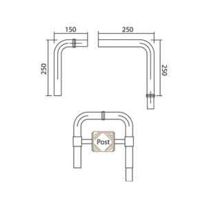 AX45 - MODULAR GRABRAIL SYSTEM - Ramp Return Ends 1 modular grab rails
