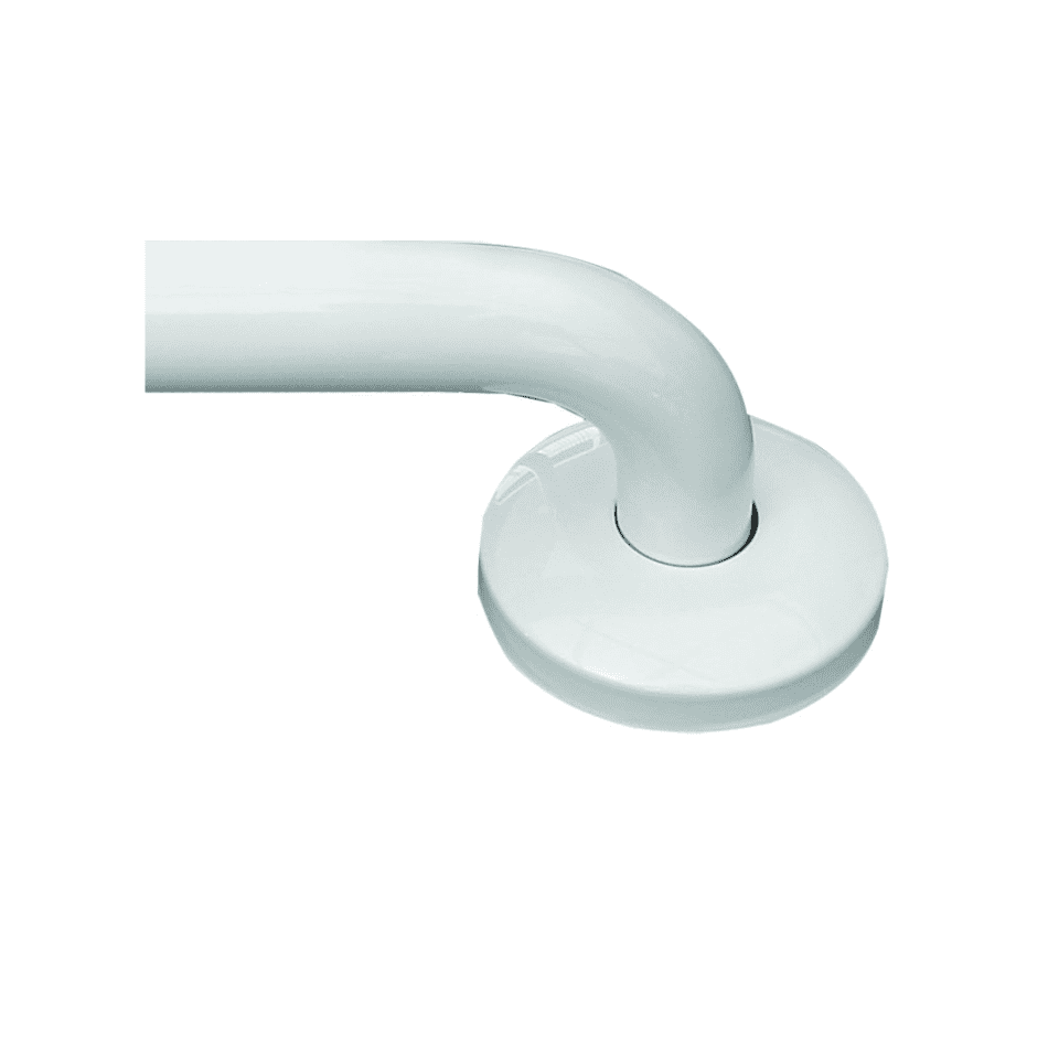 concealed flange white grab rail 25mm