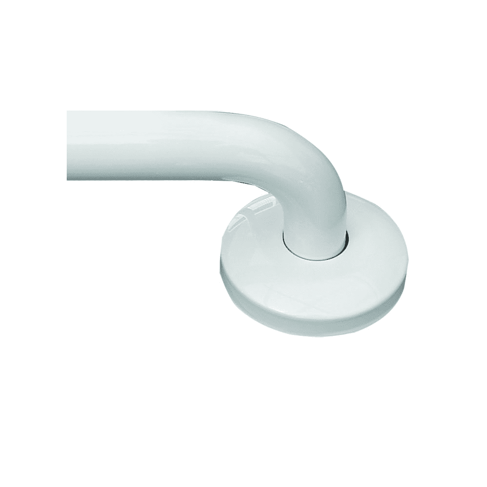 concealed flange white grab rail 25mm