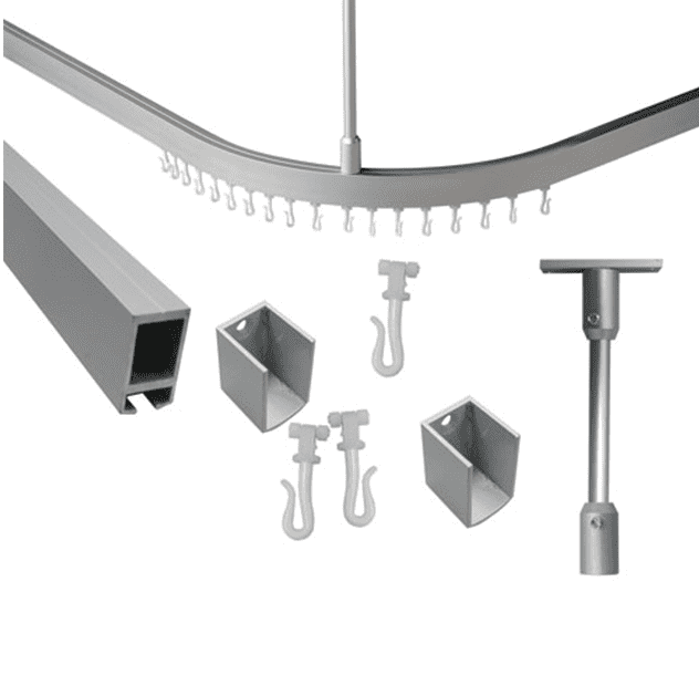 custom shower curtain tracks