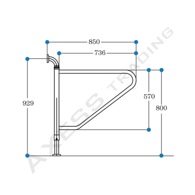 swing away toilet grab rail