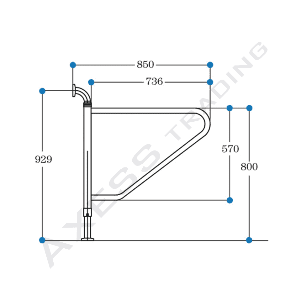 swing away toilet grab rail