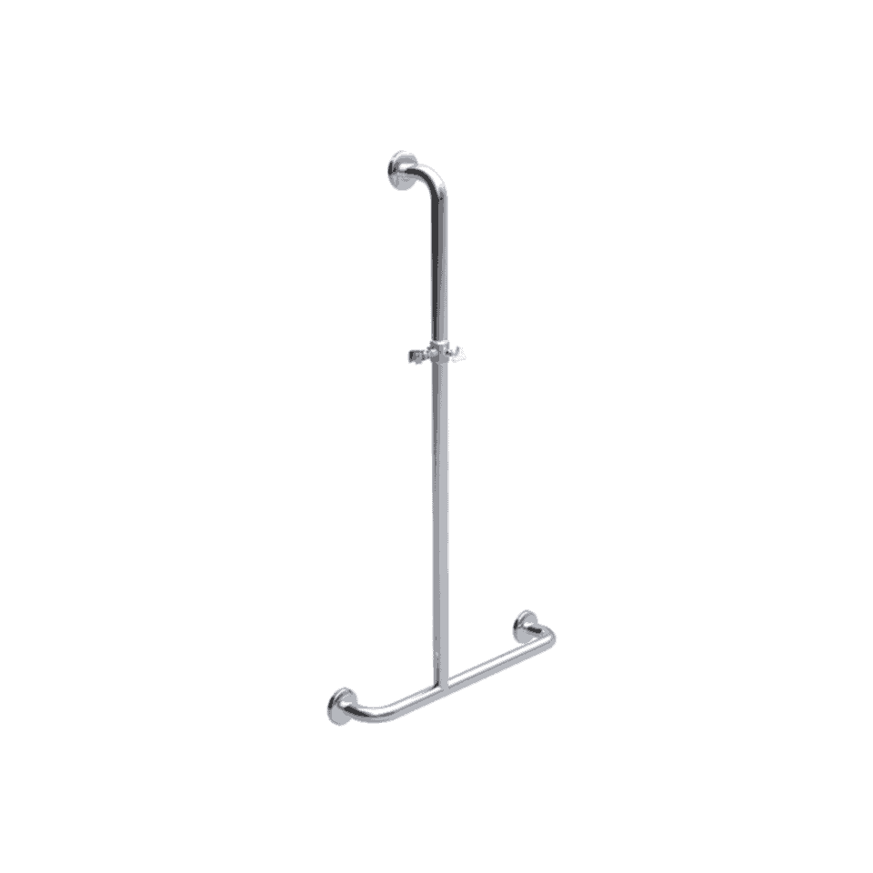 inverted T shower rail.