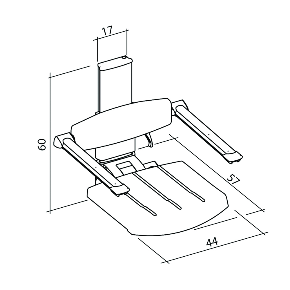 31-132-xx-wall-mounted-shower-seat-with-backrest-armrest-height-adjustable-diagram