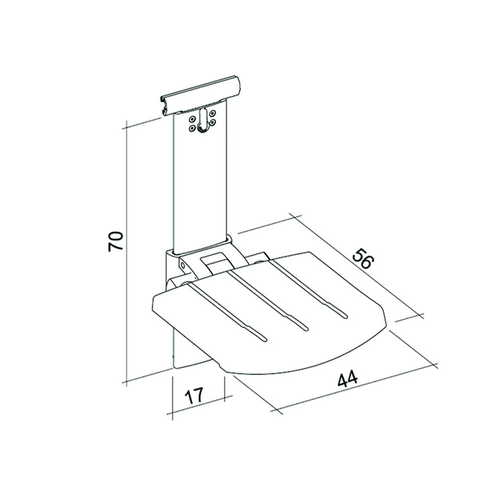 31-141-xx-shower-seat-for-horizontal-track-height-and-sideways-adjustable-diagram