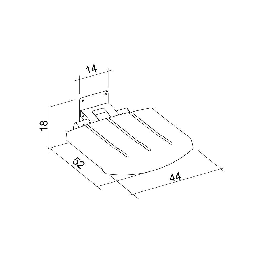 32-101-xx-wall-mounted-shower-seat-diagram