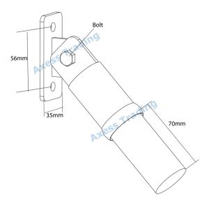 AB07 - 38mm BANNISTER WALL CONNECTOR 1 Bannister wall connector