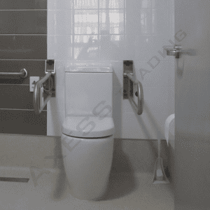 drop down toilet grab rail