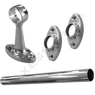 UFKIT - SHOWER CURTAIN RAIL with SHOWER CURTAIN or ROBE RAIL 2 wardrobe rail